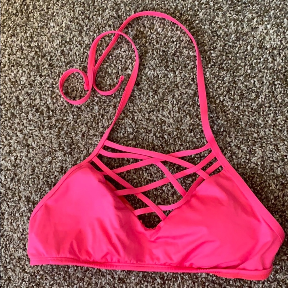 Hot pink Target bathing suit top